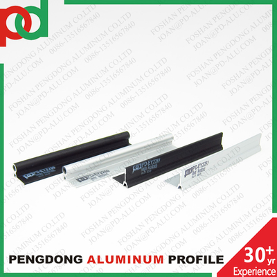 Customizable Cutting Service Wooden Grain Colour Aluminium Profiles For Wardrobe Sliding Door Frame Track Rail Top Bottom
